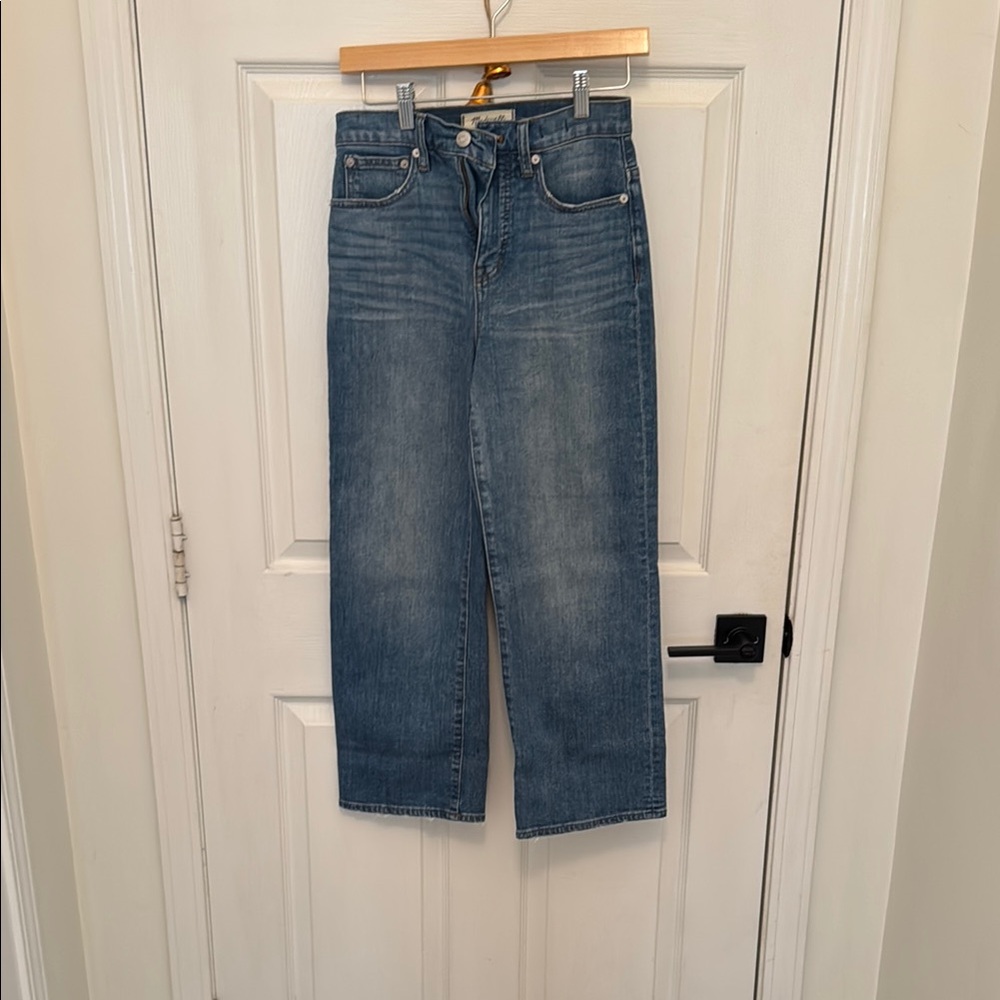 Madewell Blue Cropped Ankle Jeans with High Waist